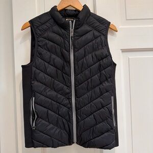 GAP Black Chevron Quilted Vest